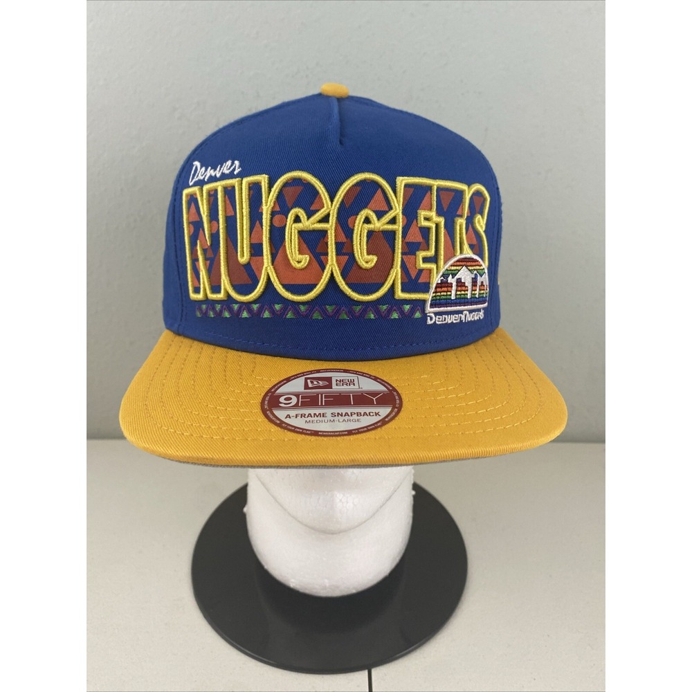 Denver Nuggets New Era 9Fifty Medium-Large Strapback Hat Hardwood Classics NBA